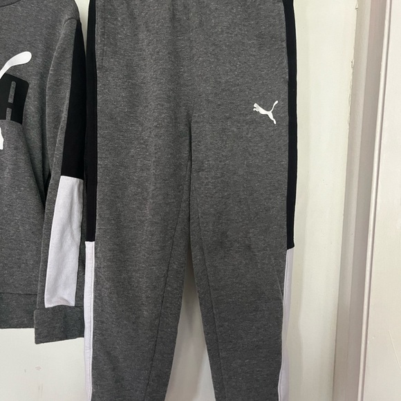 Puma Charcoal and Black Sweat Jogger Tracksuit - Picture 3 of 6